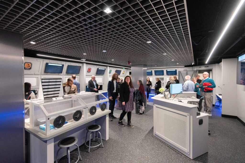 The updated Challenger Learning Center is a fully immersive learning environment where thousands of students of all ages engage in simulated space missions each year.
